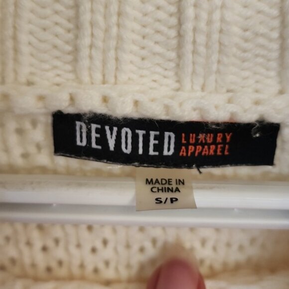 Devoted Luxury Apparel White Knit Sweater - Picture 2 of 4